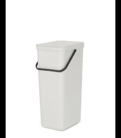 Clearance Sort & Go afvalemmer, 40 liter - Light Grey Manden En Bakken