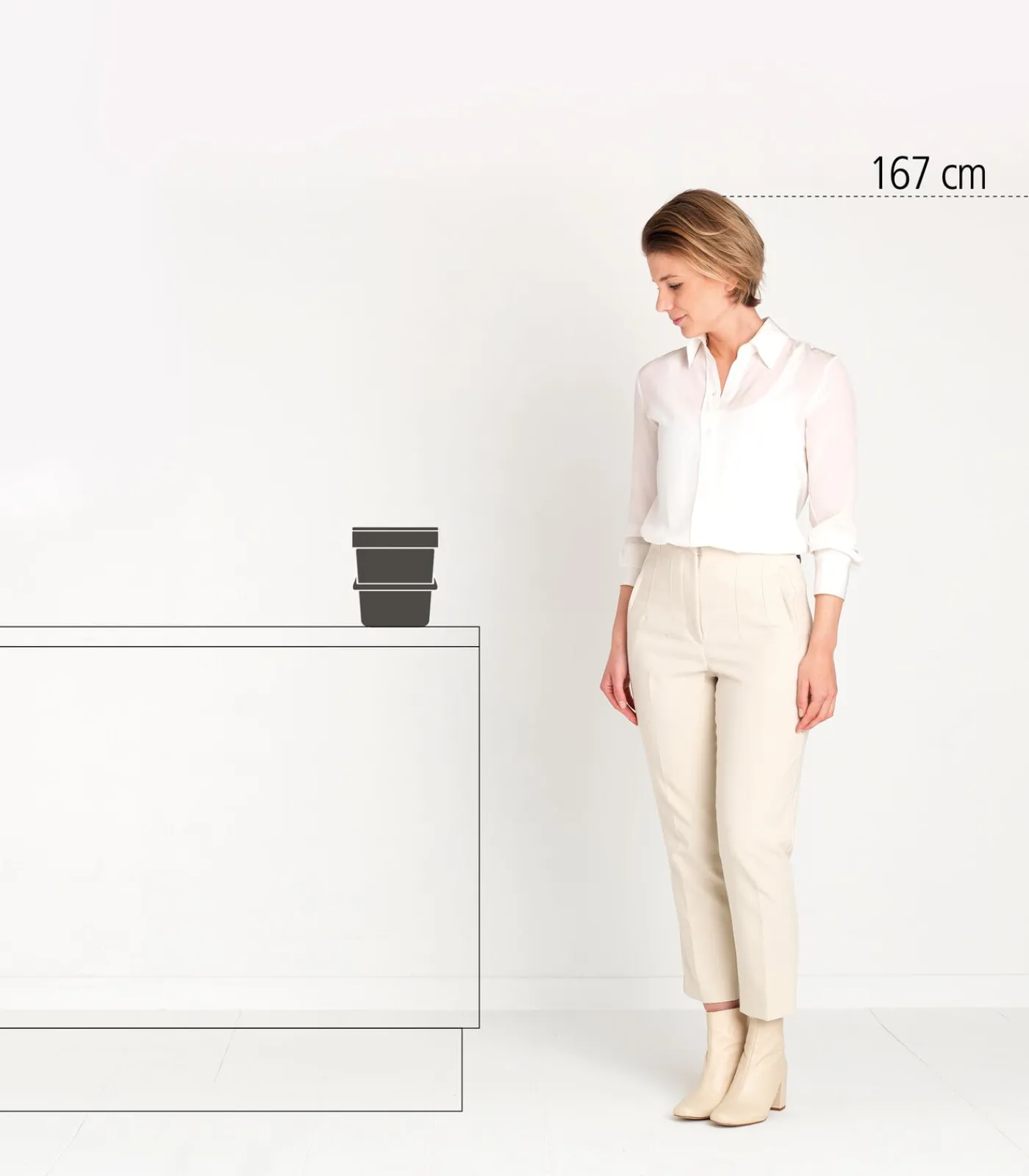 Outlet Sort & Go afvalemmer, 6 liter - Jade Green Manden En Bakken