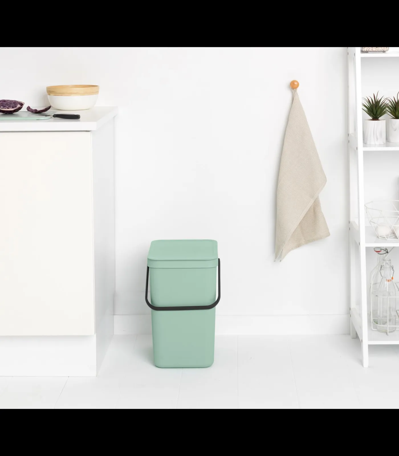 Brabantia Sort & Go afvalemmer, 25 liter - Jade Green