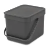 Clearance Sort & Go afvalemmer, 6 liter - Grey Manden En Bakken