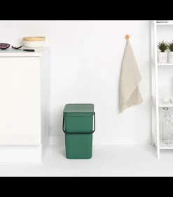 Clearance Sort & Go afvalemmer, 25 liter - Fir Green Manden En Bakken