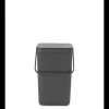 Brabantia Sort & Go afvalemmer, 25 liter - Grey