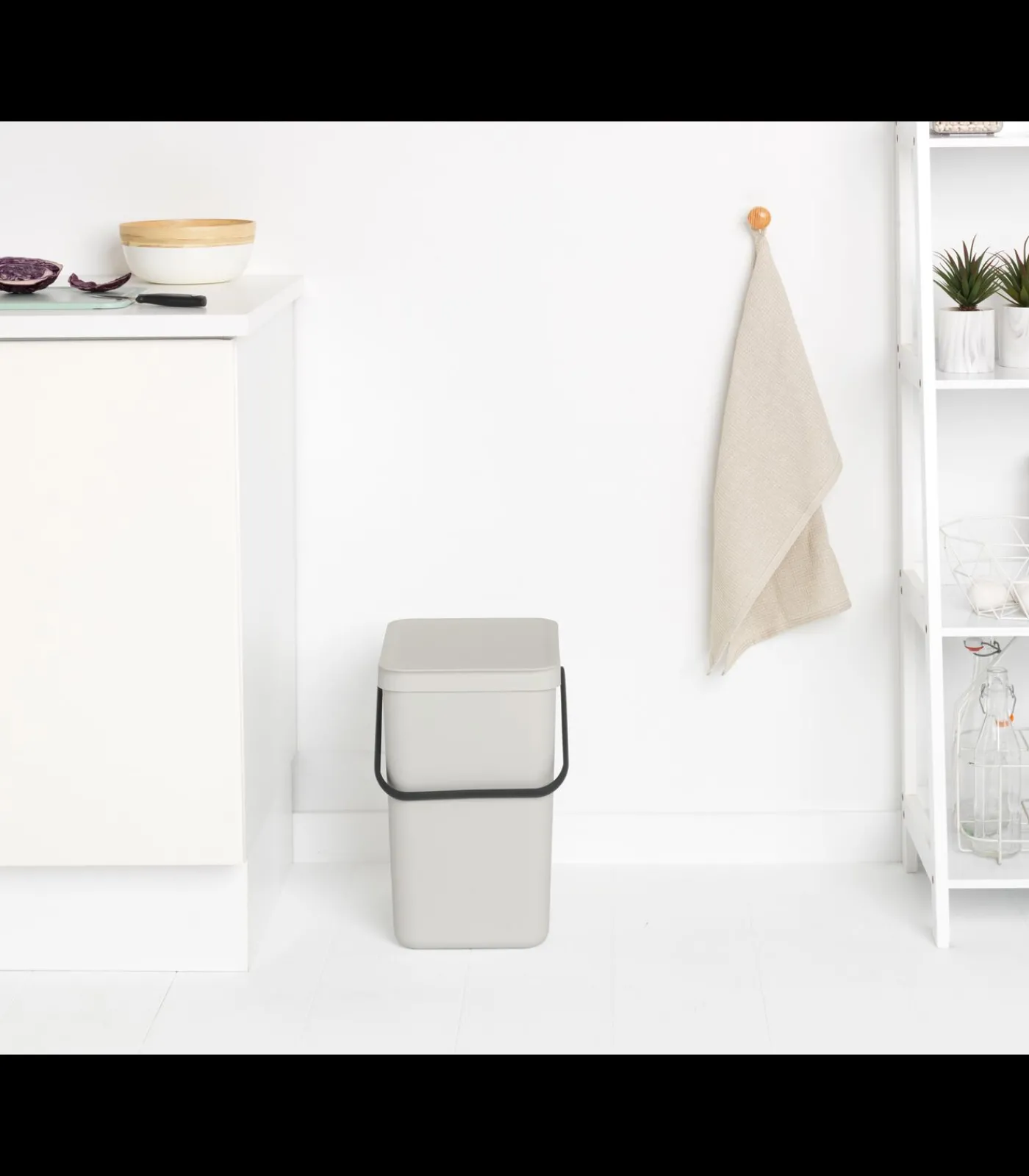 Brabantia Sort & Go afvalemmer, 25 liter - Light Grey