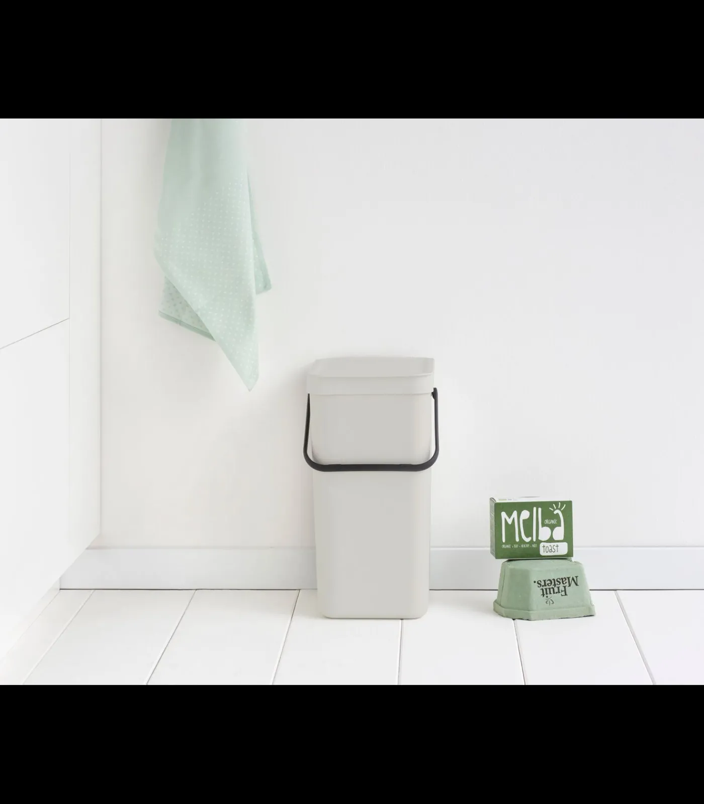 Brabantia Sort & Go afvalemmer, 16 liter - Light Grey