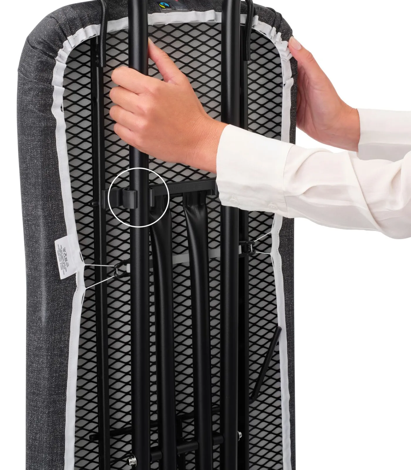 Brabantia Strijkplank B, 124x38 cm, solide strijkerhouder - Denim Black