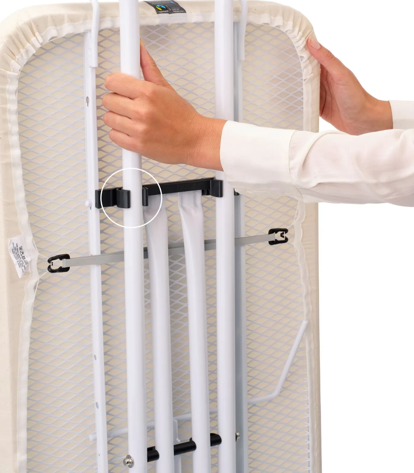 Brabantia Strijkplank C, 124x45 cm, solide strijkerhouder - Ecru