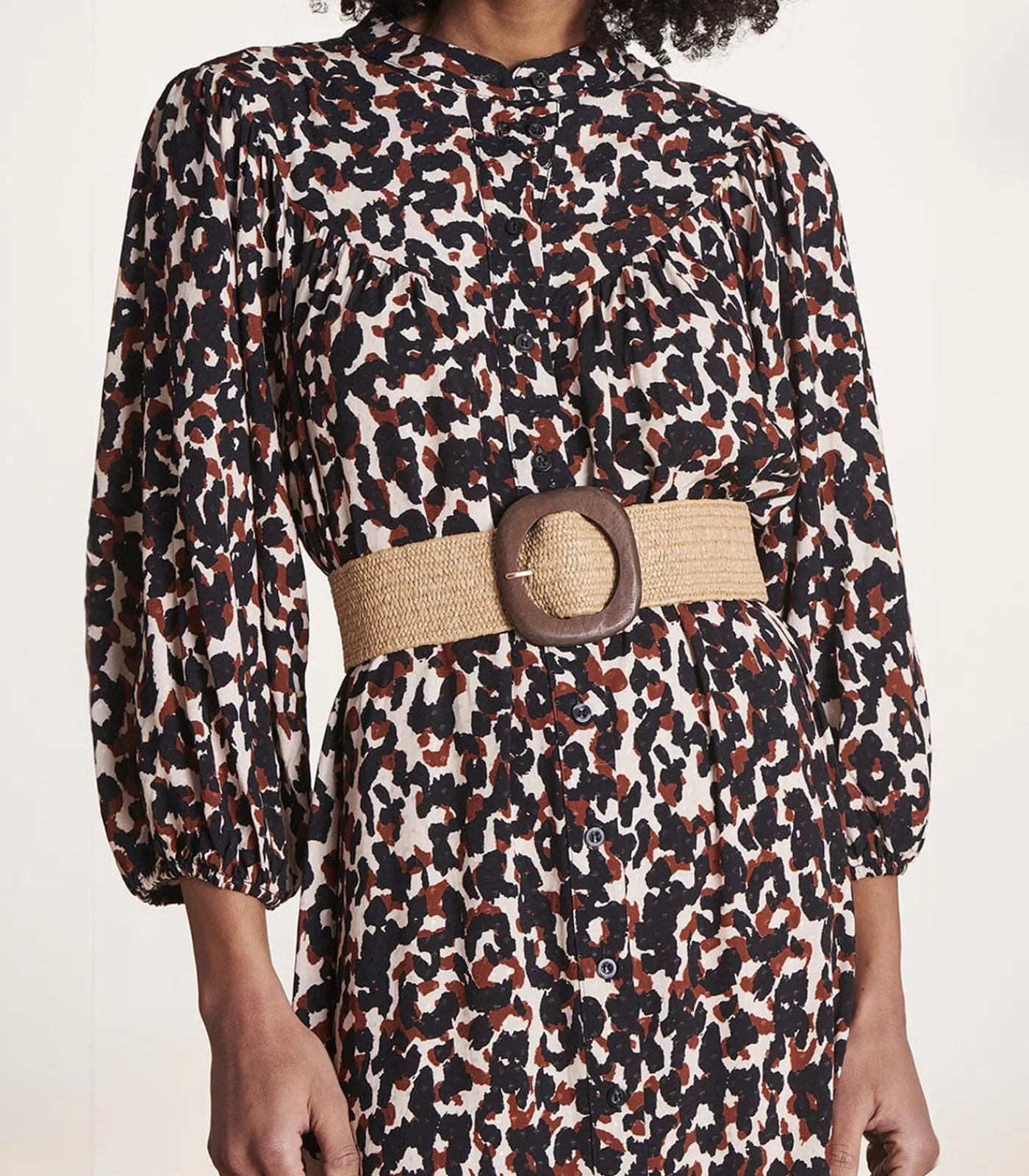 DAMES La Fée Maraboutée Brede beige elastische tailleband