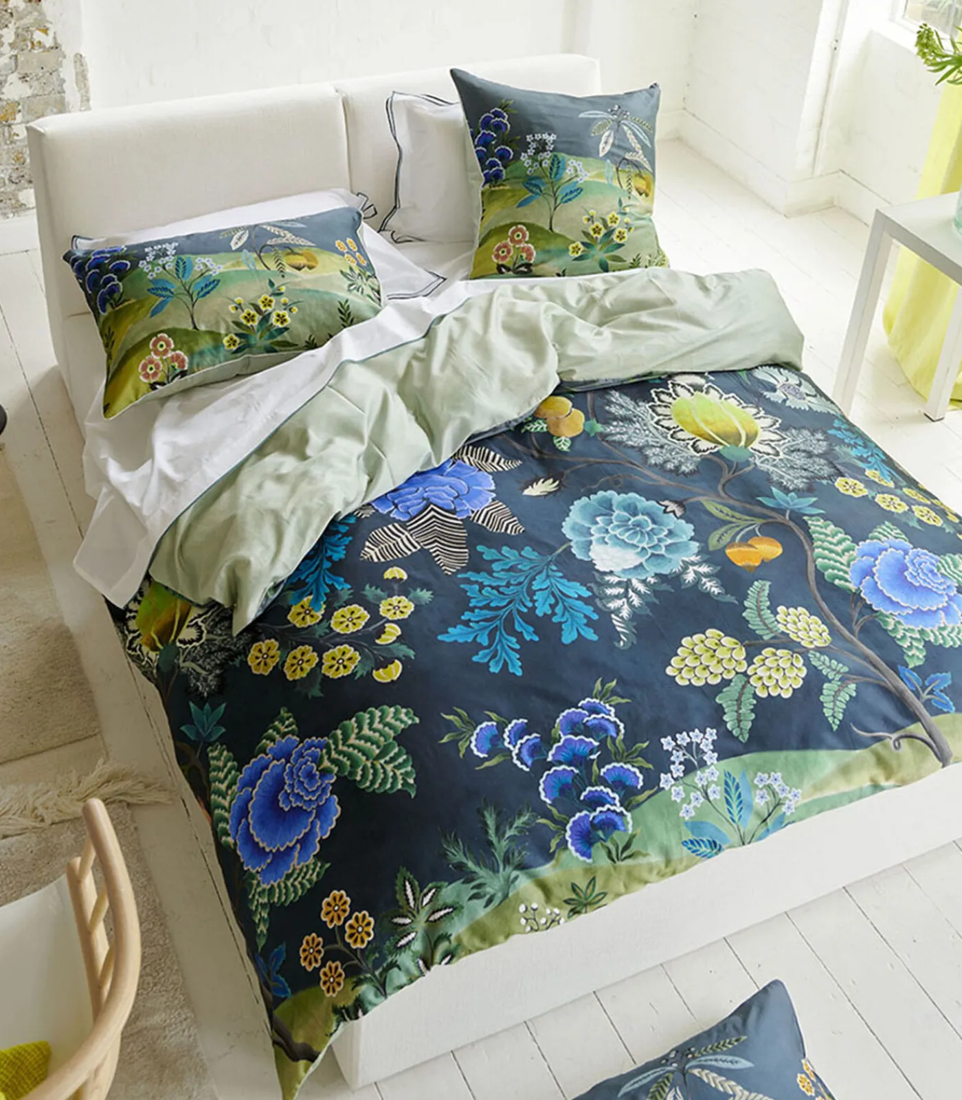 DESIGNERS GUILD Brocart décoratif - Kussensloop in katoen perkal met print