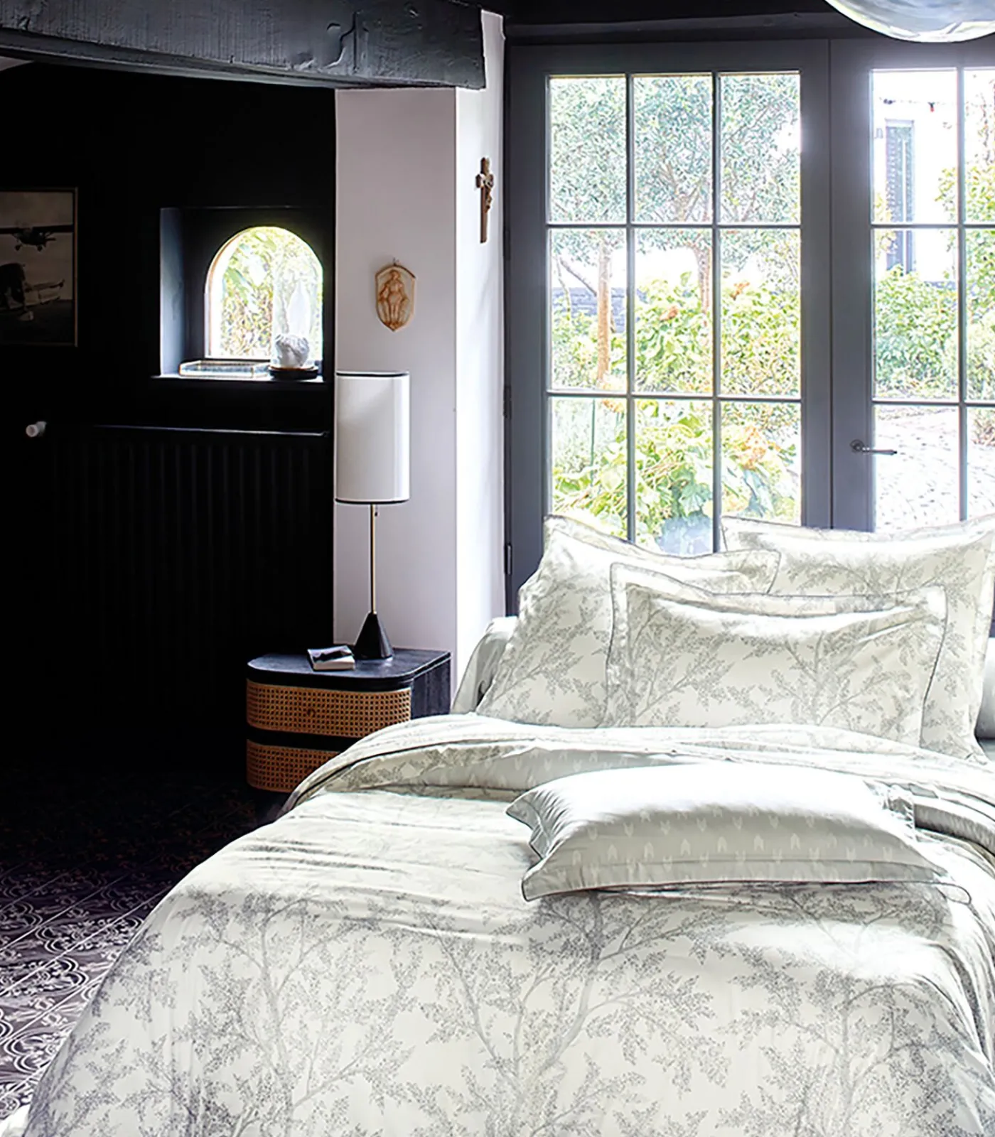 Sanderson BROCELIANDE Brume - Laken Jacquard katoen