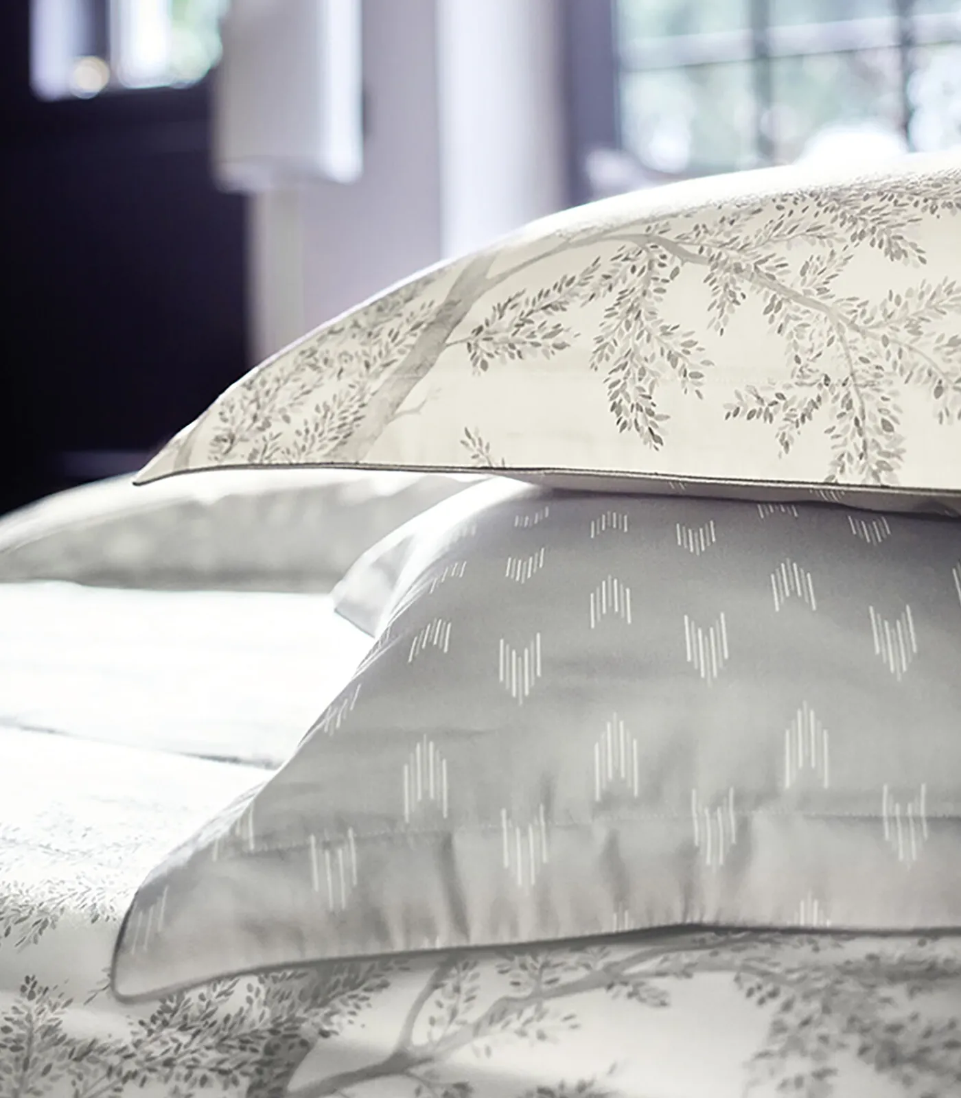 Sanderson BROCELIANDE Brume - Laken Jacquard katoen