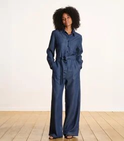 Discount Broekpak in raw denim DAMES Jumpsuits