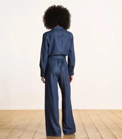 Discount Broekpak in raw denim DAMES Jumpsuits