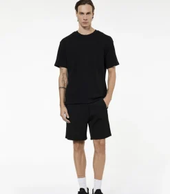 Heren Koton Bruin T-shirt Ronde Hals Korte Mouwen Katoen