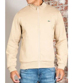 Heren LACOSTE Brushed fleeced zip - viennese