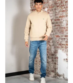 Heren LACOSTE Brushed fleeced zip - viennese