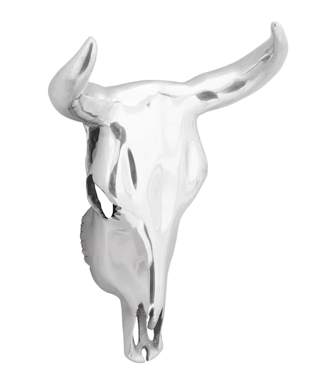 vidaXL Bullschedel Zilver 34 x 13 x 53 cm Aluminium