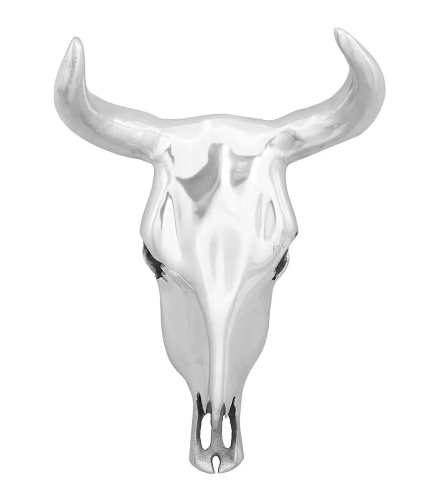 vidaXL Bullschedel Zilver 34 x 13 x 53 cm Aluminium