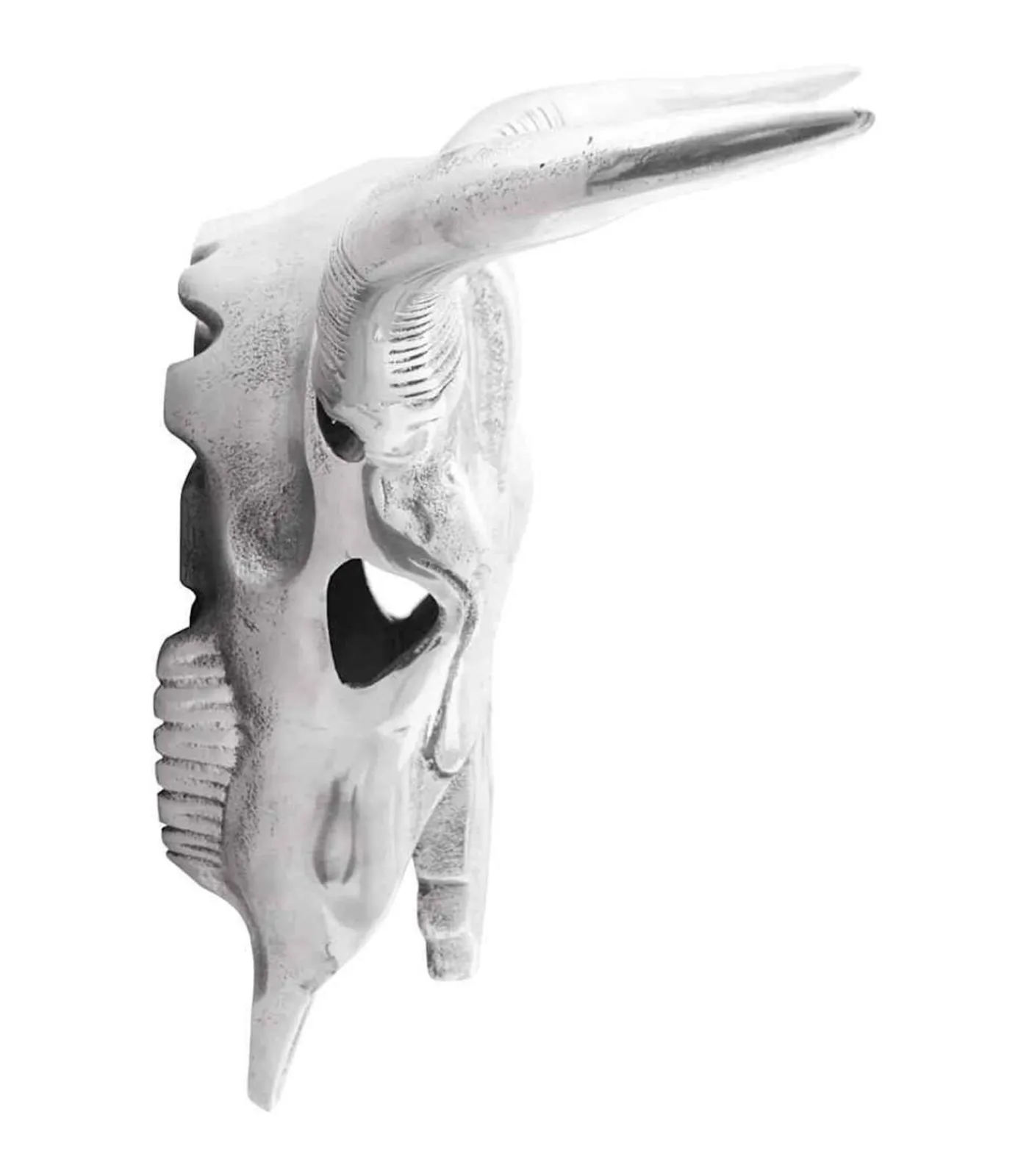 vidaXL Bullschedel Zilver 34 x 13 x 53 cm Aluminium