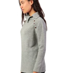 DAMES ADMAS Button-down top met lange mouwen Neck Buttons
