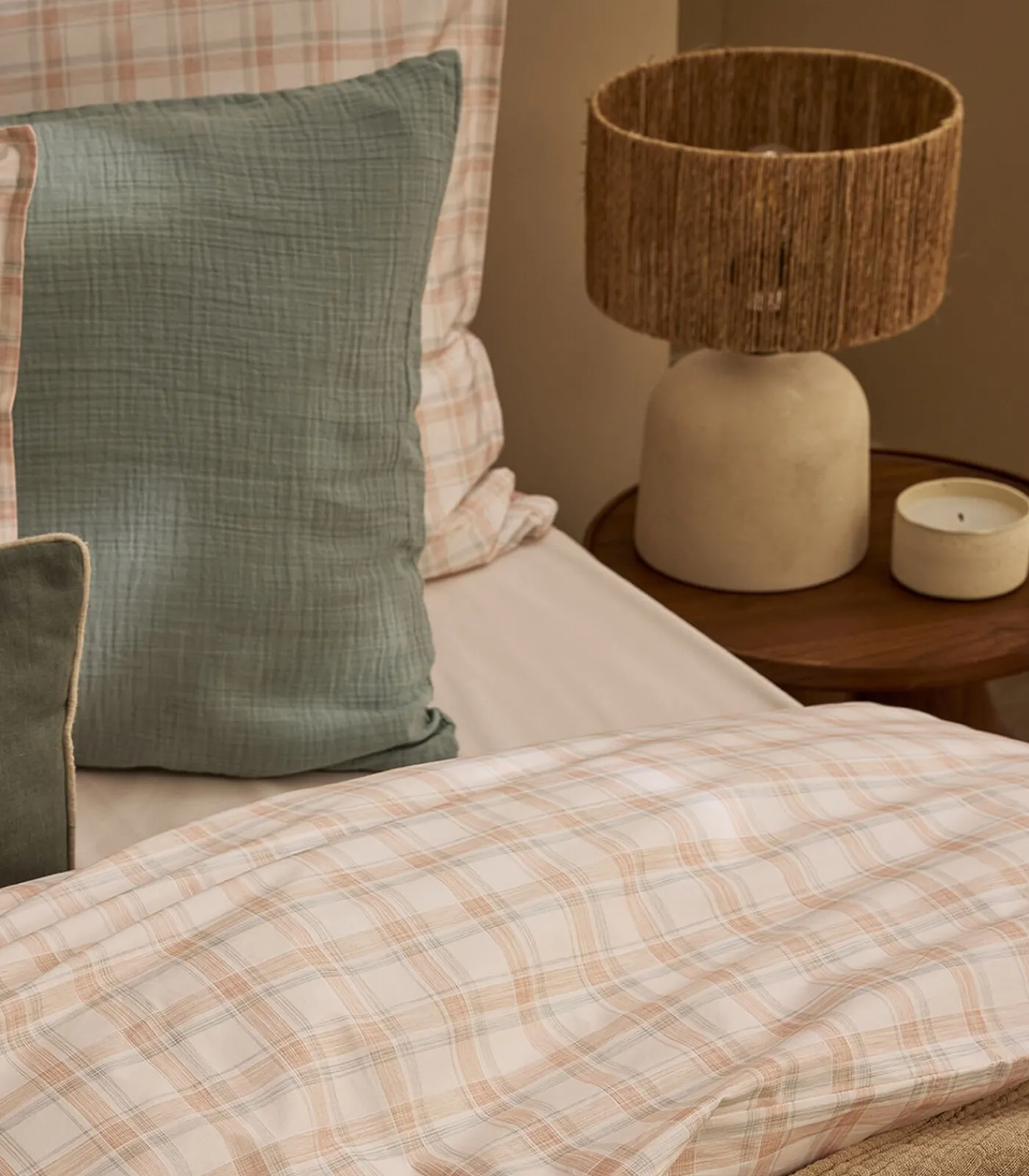 ESSIX Cadence - Bedlinnenset Dekbedovertrek + rechthoekige kussensloop in katoen perkal