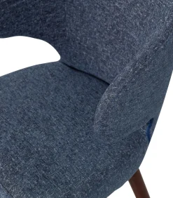 VTwonen Cape Eetkamerstoelen - Stof - Blauw - Set van 6