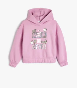 Sale Capuchon kraag Band Gedetailleerd Sweatshirt Kinderen Truien & Cardigans