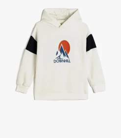 Kinderen Koton Capuchon kraag geborduurd Sweatshirt