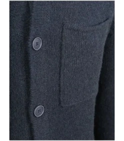 Heren Suitable Cardigan Boiled Wool Blauw