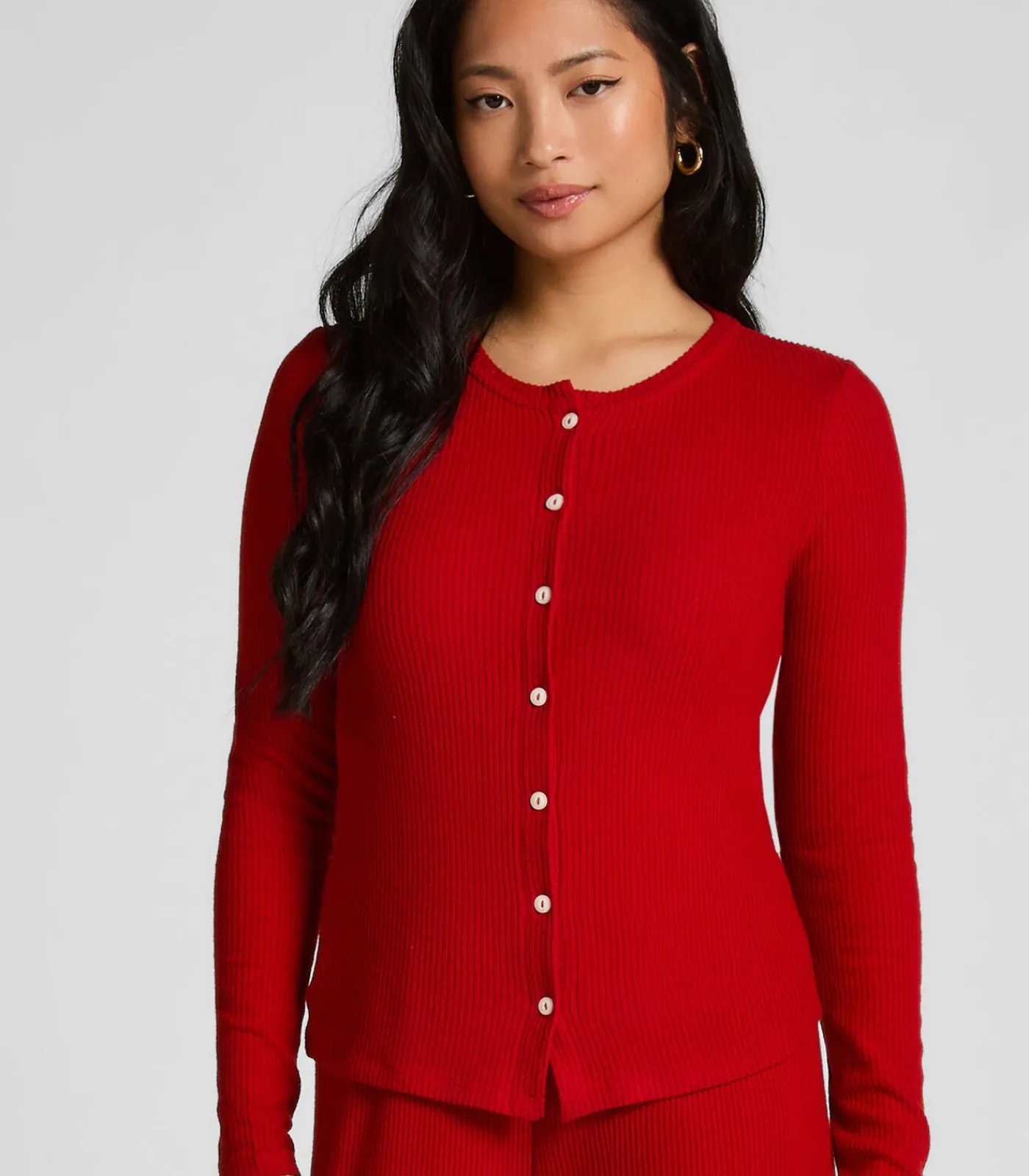 Hot CARDIGAN LS BRUSHED JERSEY RIB DAMES Nachtmode