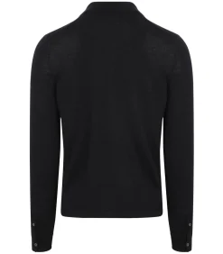 Heren Suitable Cardigan Shirt Merino Navy