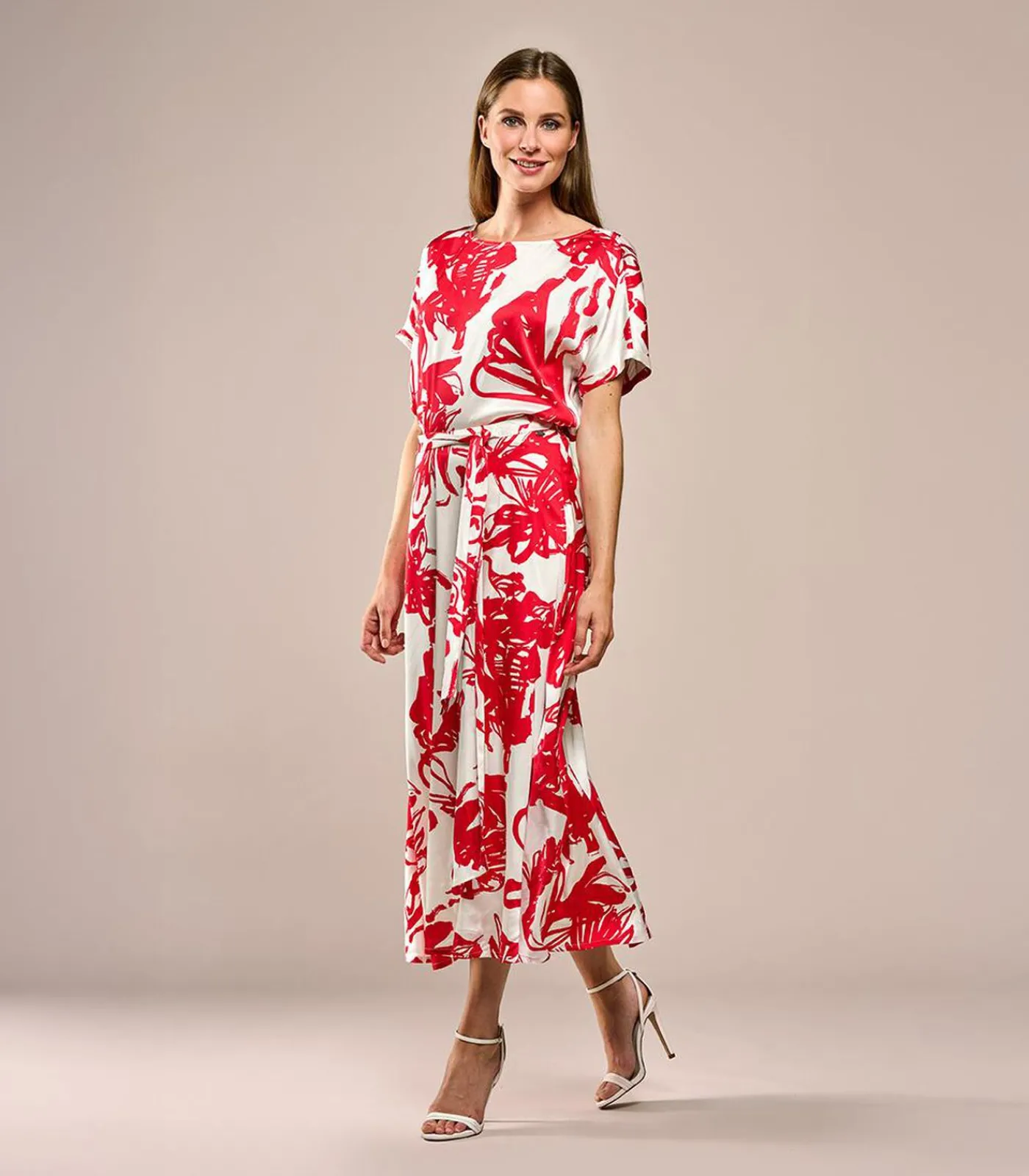 Carissa Print Rok Rood / Wit DAMES Rokken