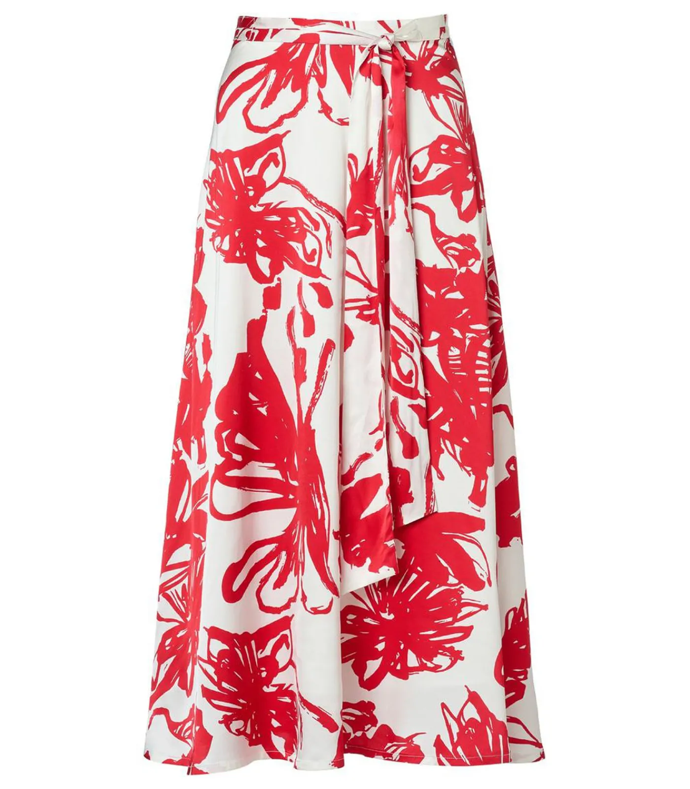 Carissa Print Rok Rood / Wit DAMES Rokken