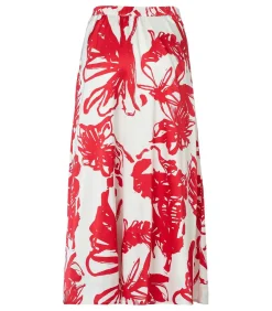 Carissa Print Rok Rood / Wit DAMES Rokken
