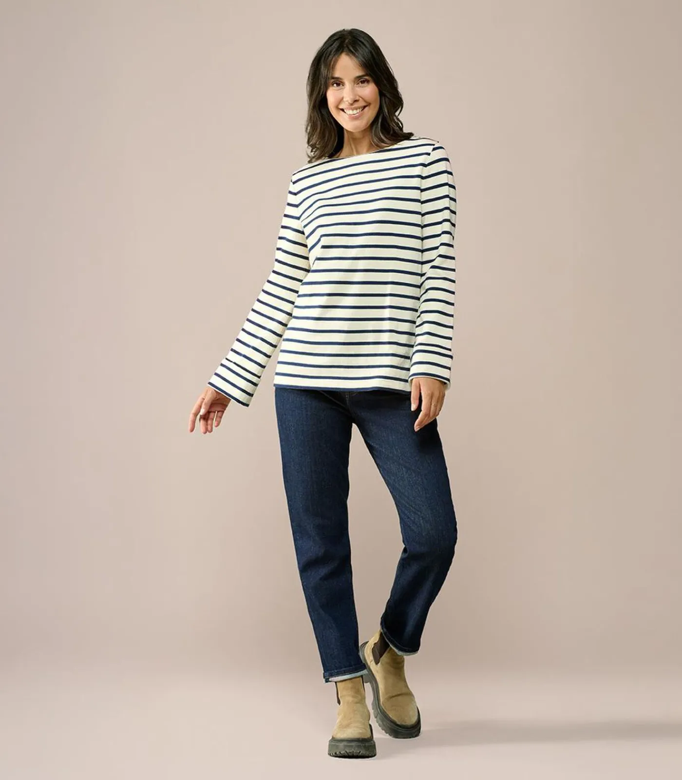 DAMES Mart Visser Caroline Tensen Chester Streep Top Ecru / Navy