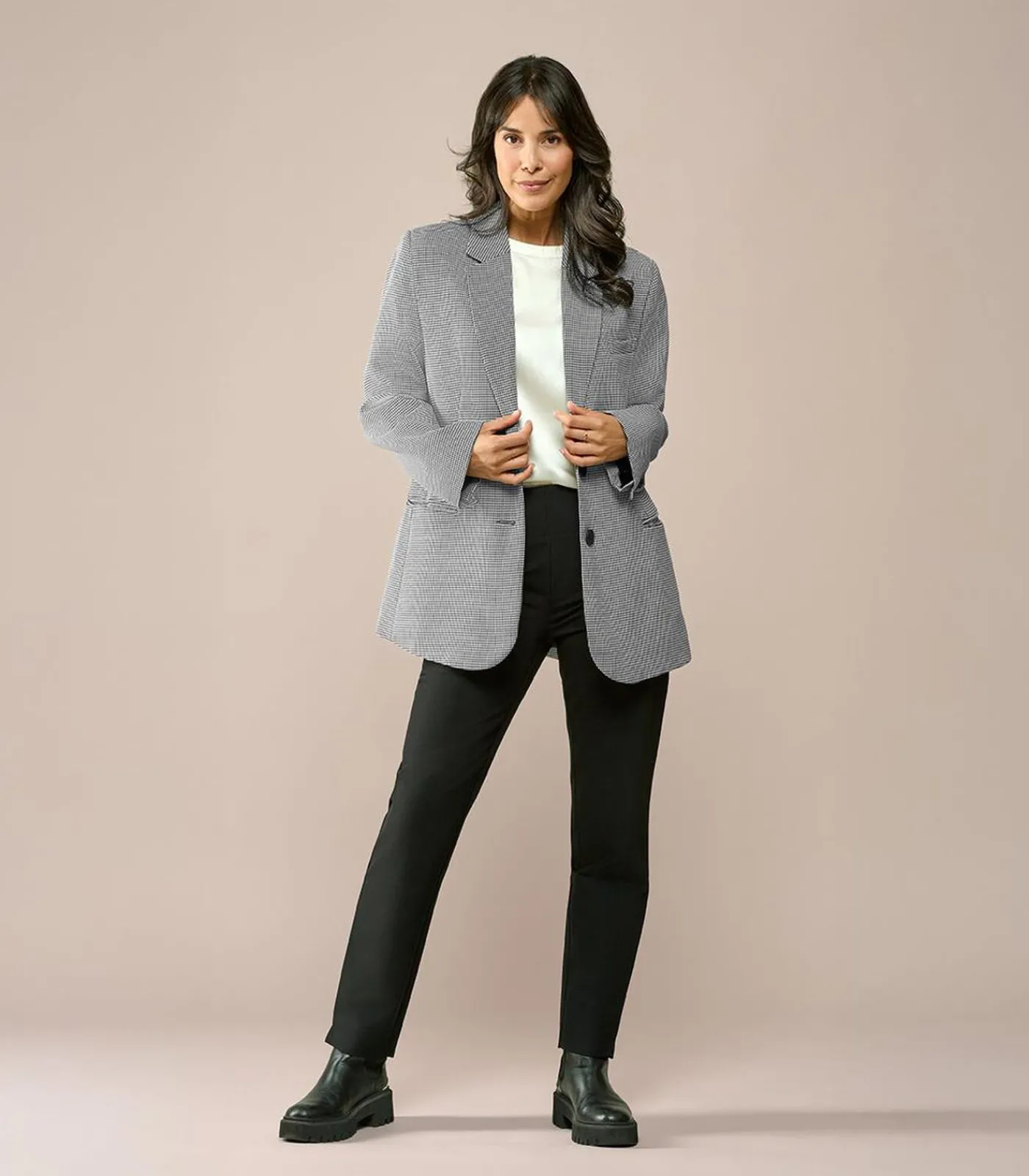 Outlet Caroline Tensen Dallas Blazer Zwart / Wit DAMES Maatpakken & Blazers