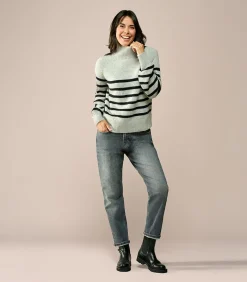 DAMES Mart Visser Caroline Tensen Danville Streep Trui Grijs / Zwart