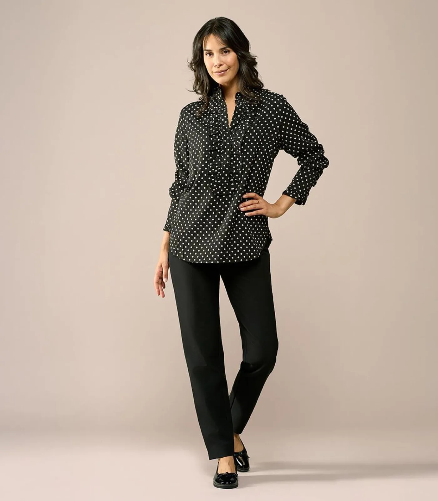 New Caroline Tensen Rivers Print Blouse Zwart / Wit DAMES Overhemden & Blouses