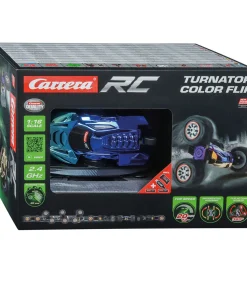Kinderen Carrera RC stuntauto Turnator Color Flip - bestuurbare auto 1:16 met LED