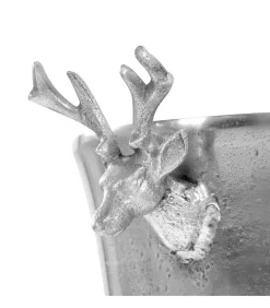 Clearance Champagnekoeler 39x29x71 cm massief aluminium zilverkleurig Decoratie