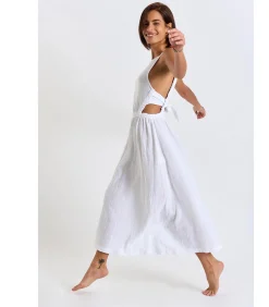 Best Chique witte lange jurk HELOISE CHERYLL DAMES Badmode