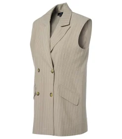 Discount Chloe Gilet Zand / Offwhite DAMES Maatpakken & Blazers