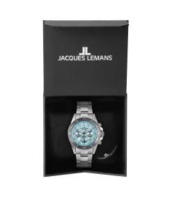 DAMES Jacques Lemans Chronograaf Liverpool Diver Light blue