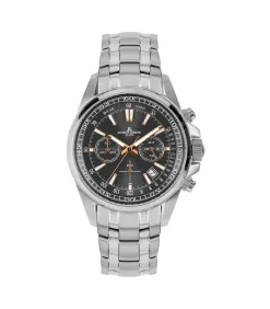 Best Chronograaf Liverpool Steel Black - Rose-gold DAMES Horloges