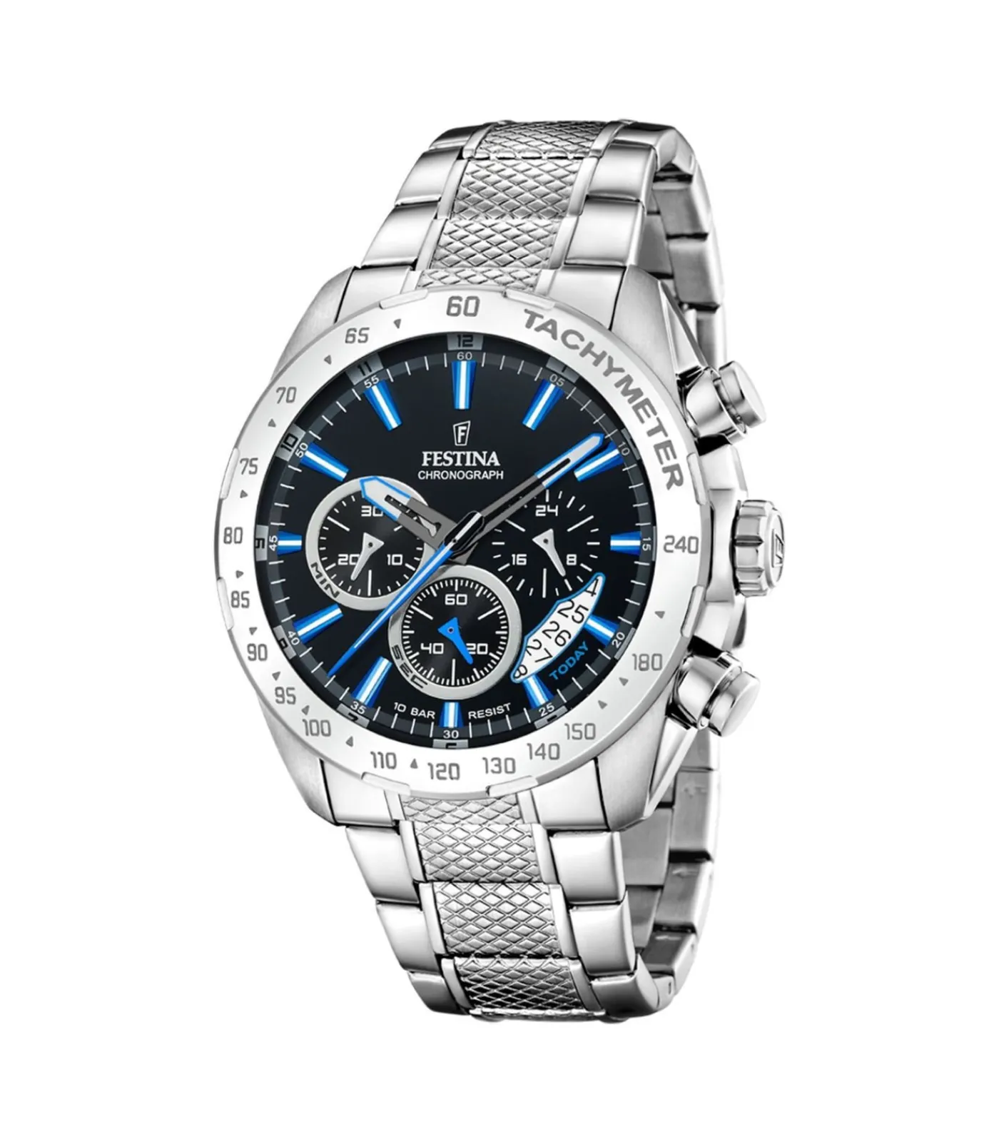 Hot Chronograaf Timeless Chronograph Black - Blue DAMES Horloges
