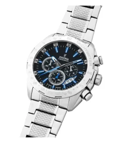 Hot Chronograaf Timeless Chronograph Black - Blue DAMES Horloges
