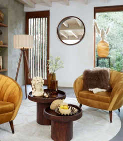 Light & Living Cilinder lampenkap Disli - Crème - Ø40cm