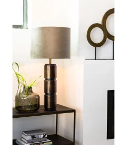 Light & Living Cilinder Lampenkap Gemstone - Brons - Ø40x30cm