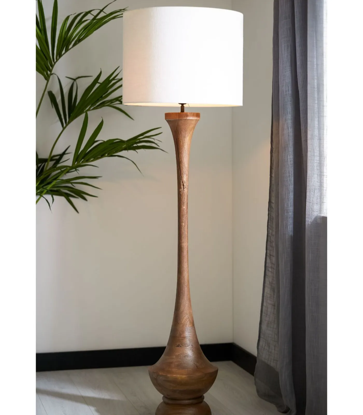 Light & Living Cilinder lampenkap Livigno - Wit - Ø50x38cm