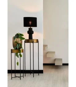 Light & Living Cilinder Lampenkap Livigno - Zwart - Ø35x25cm