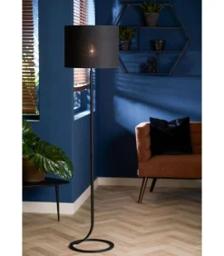 Light & Living Cilinder lampenkap Livigno - Zwart - Ø40x30cm